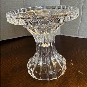 Clear Crystal Glass Candle Holder